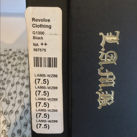 L. A. M. B. Ladonna Sandals Size 7 1/2 Black NIB - Picture 11 of 12